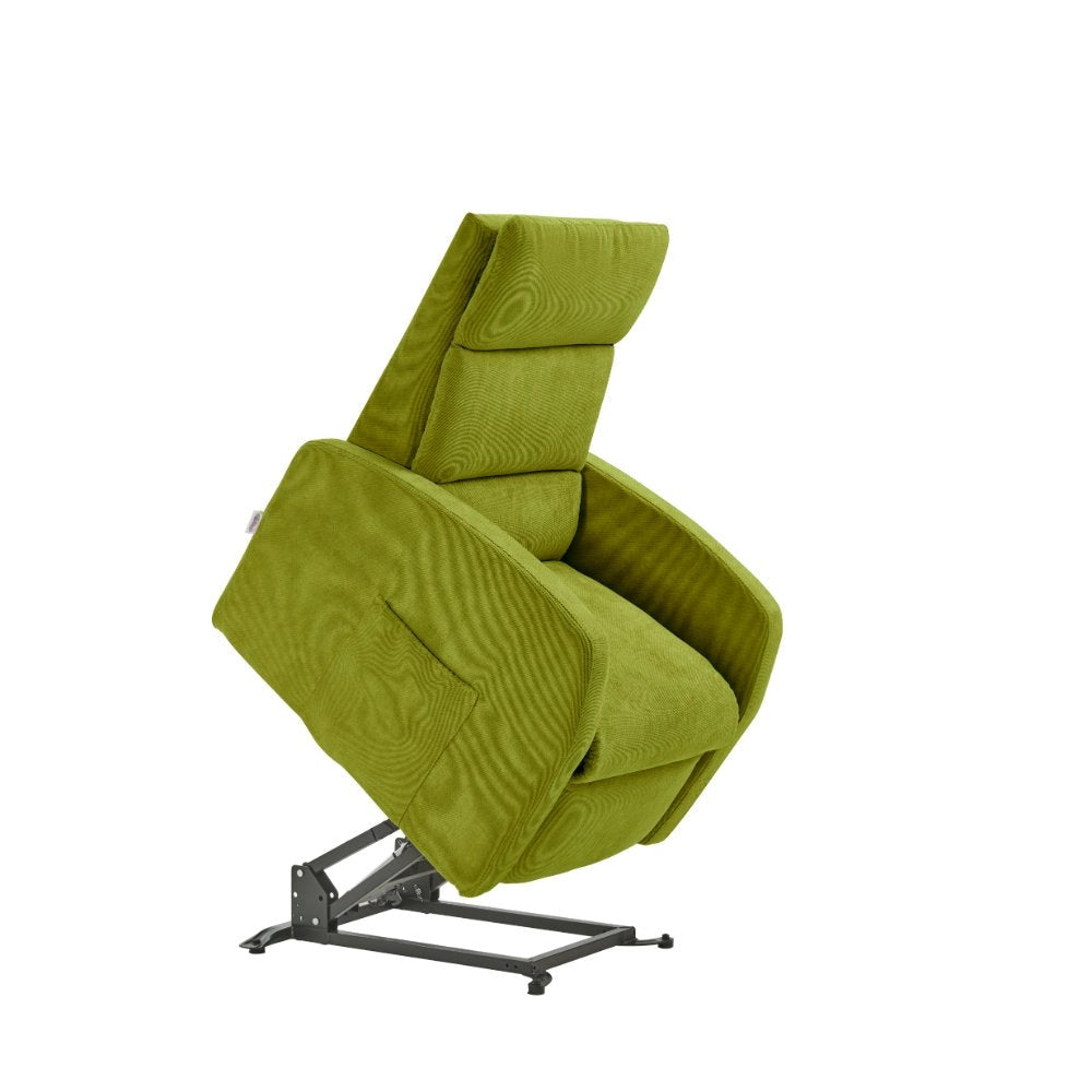 Poltrona Alzapersona Elettrica 2 Motori 72x111x86 cm Martina in Microfibra Dispositivo Medico 1 Verde