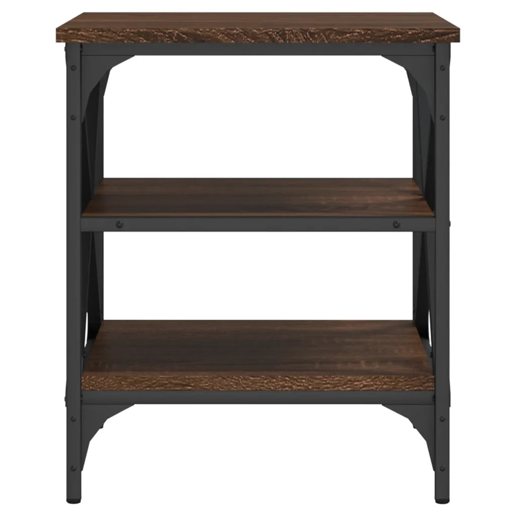 Tavolini 2 pz | Tavolo laterale Rovere Marrone 40x42x50 cm in Legno Multistrato