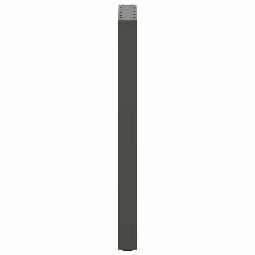 Set di 2 gambe per tavolo consolle a U 38 x 72-73 cm con piedini regolabili design moderno in acciaio antracite 02_0057414