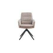 Set di 2 poltrone KAVINA – Tessuto sabbia – Gambe in metallo – Con braccioli – Comfort moderno e naturale