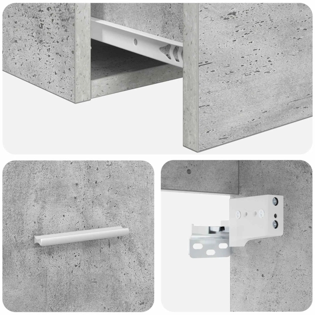 Set di mobili per il bagno Grigio Cemento Legno ingegnerizzato 3404385