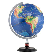 Globo terrestre supporto in legno e mappa chiara per bambini e adulti, Globo terrestre decorazione educativa da scrivania per casa-Decorazioni casa