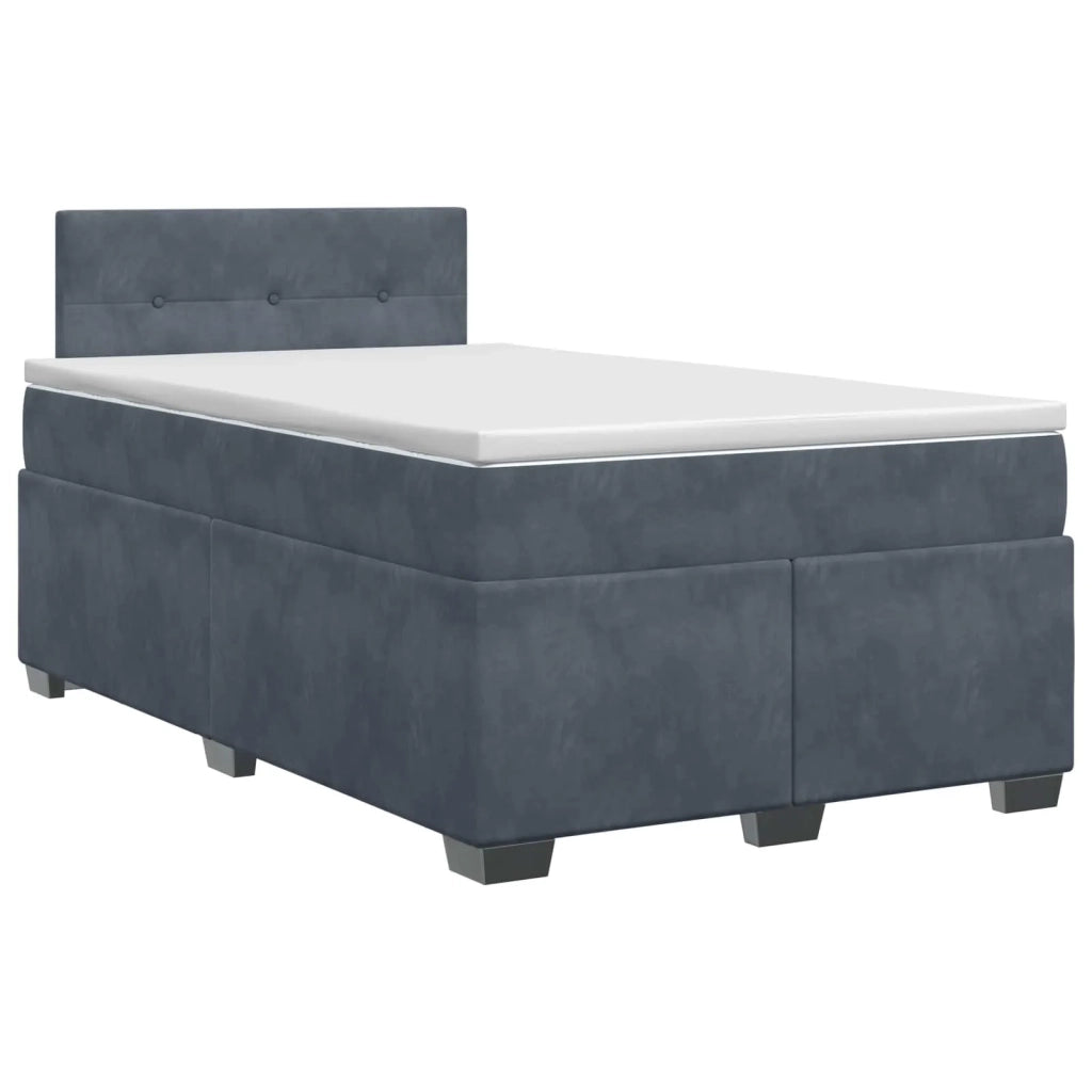 Letto box spring con materasso Grigio Scuro 120 x 190 cm 3450675