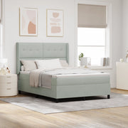 Letto a Box con Materasso Grigio Chiaro 140x200 cm Velluto
