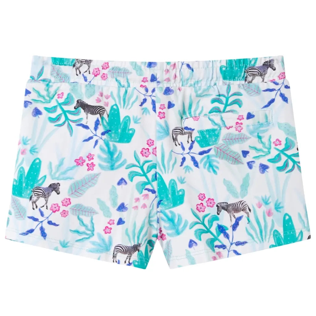 Pantaloncini per Bambini con Coulisse Ecru e Menta Scuro 128 CFW6862936