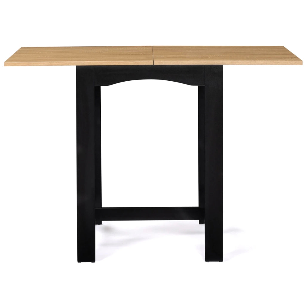 IDMarket - Tavolo da bar allungabile DONA per 2 o 4 persone, nero, piano in faggio, 60-120 cm