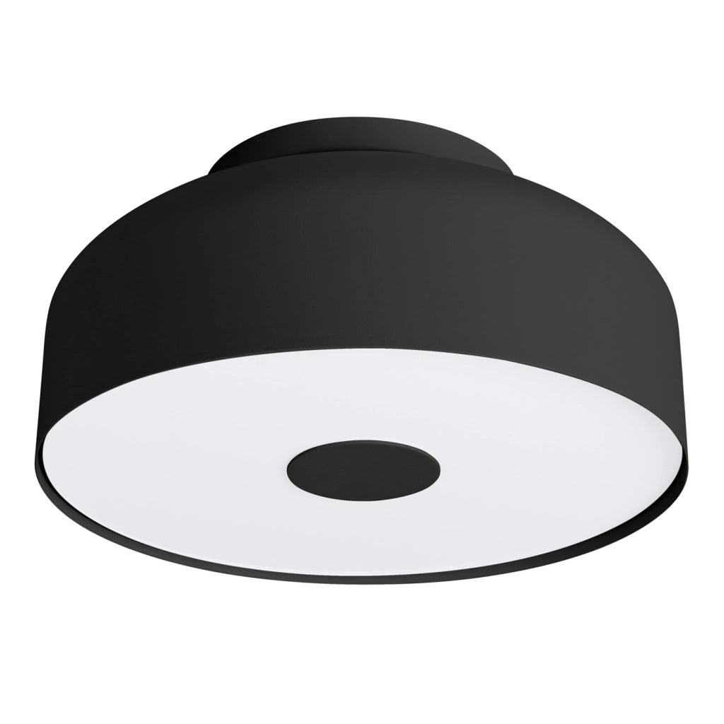 Lampada da soffitto OMIQ Crimson in acciaio nero PVC 4x15W E27 moderna rotonda