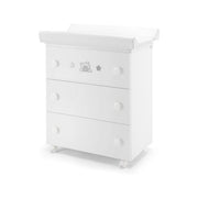 Bagnetto fasciatoio pali 0533teogr teo 3 cassetti bianco e grigio bian