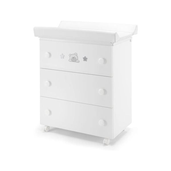 Bagnetto fasciatoio pali 0533teogr teo 3 cassetti bianco e grigio bian