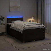 Letto box spring con materasso Marrone Scuro 120 x 200 cm 3452907