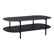Tavolino in acciaio 112 x 62 x 41 cm nero opaco 03_0008436