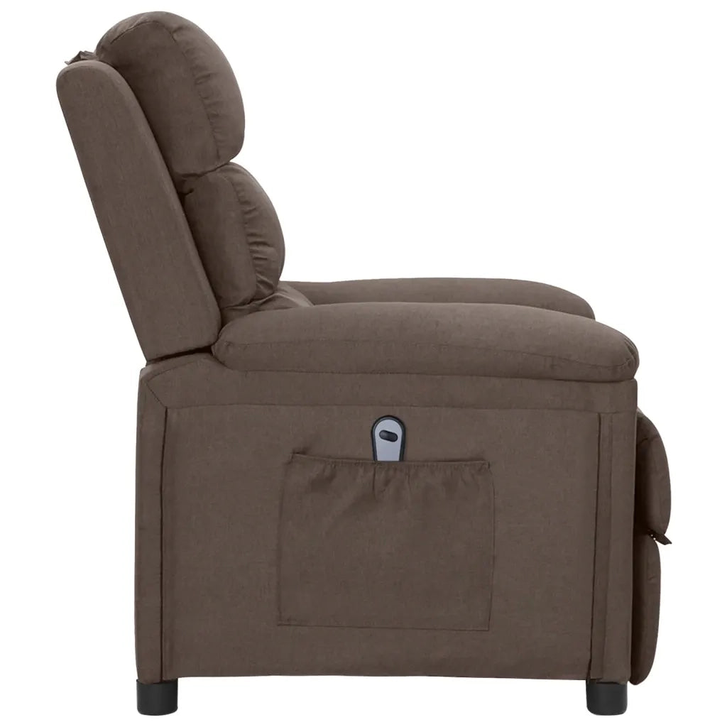 Poltrona Elettrica Reclinabile Tortora in Tessuto cod mxl 32679