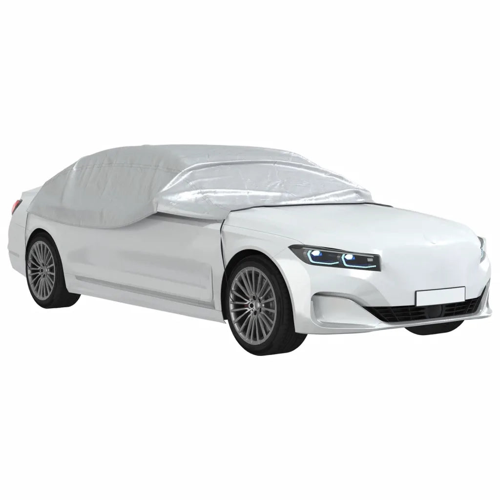 Mezza Copertura Auto con Ganci Argento L PEVA CFW1618565