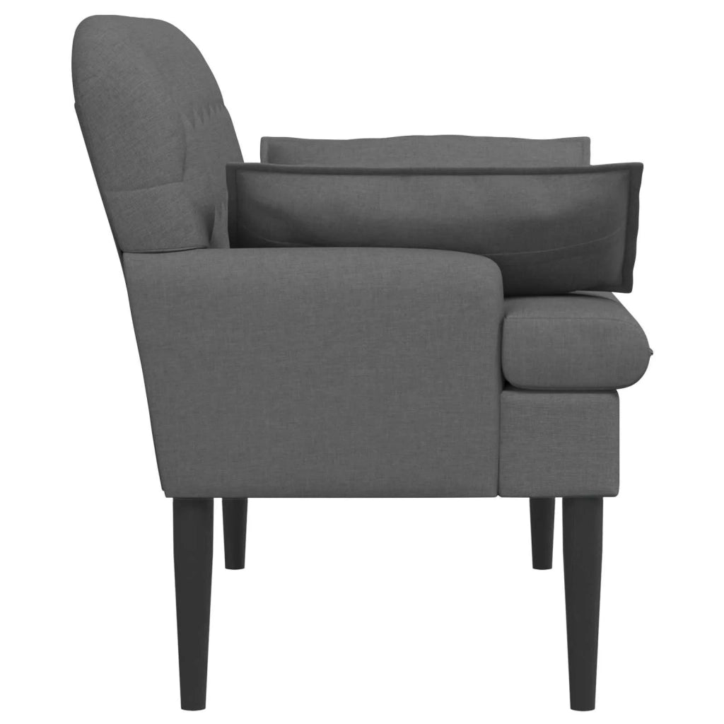Loveseat con bottoni imbottiti Grigio Scuro 111 x 68 x 80 cm 42041797