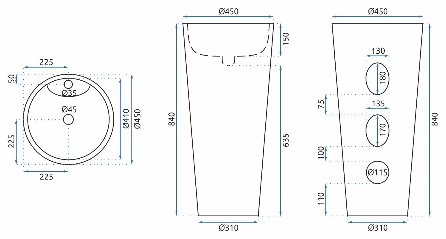 Lavabo Monolitico Rea Anya