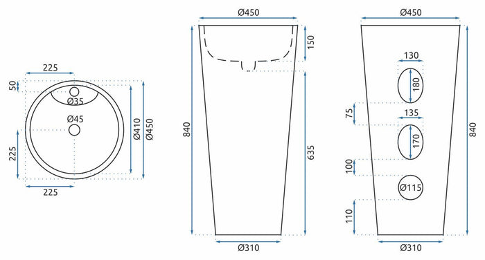 Lavabo Monolitico Rea Anya
