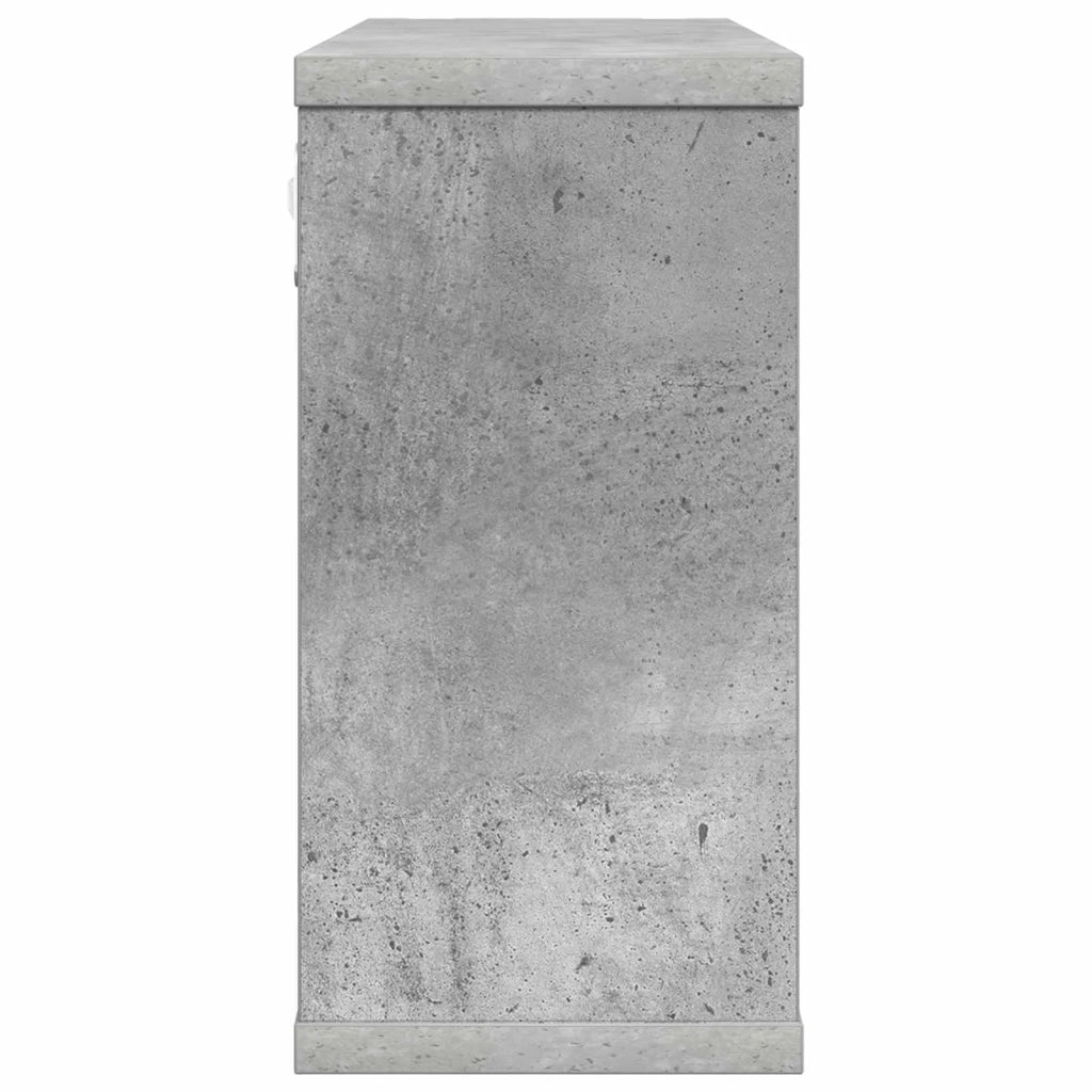 Scaffali flottanti 2 pcs Grigio Cemento 80 x 15 x 30 cm 8012323