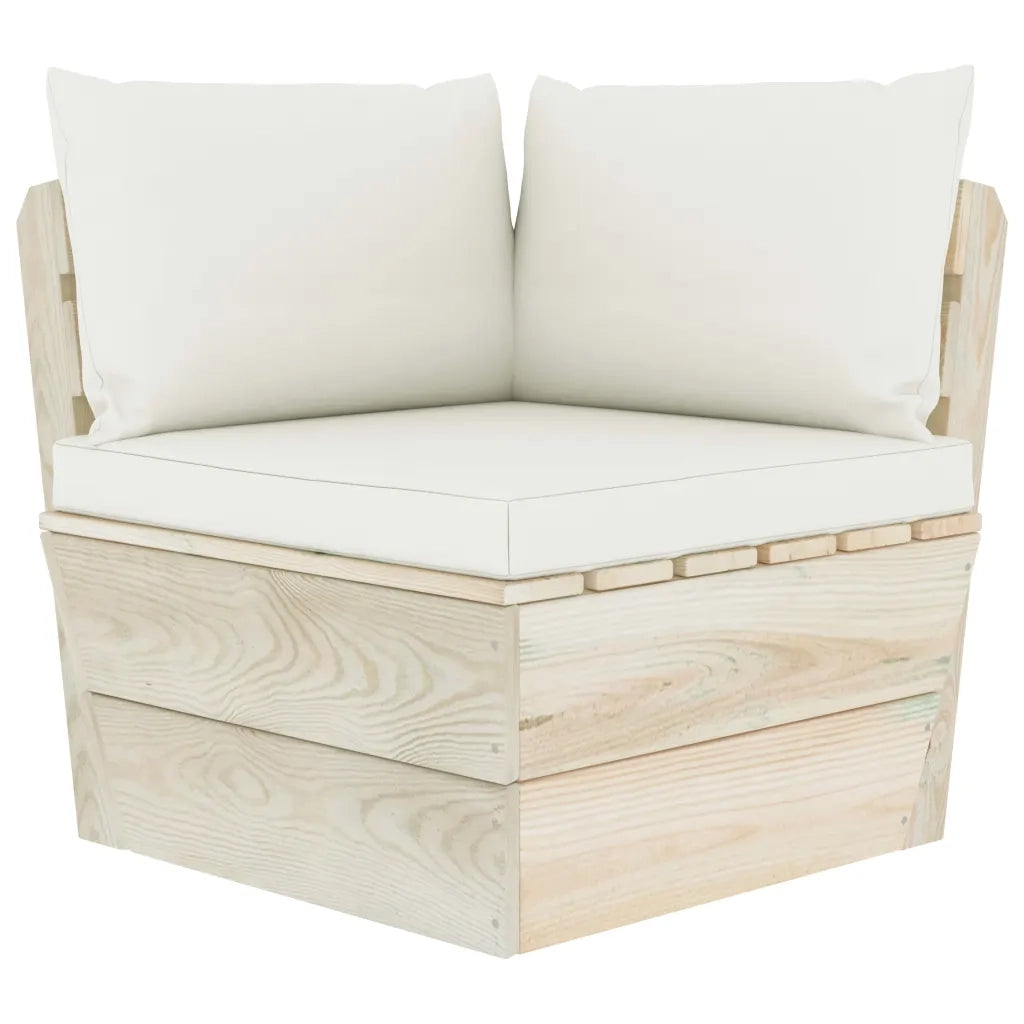 Divano da Giardino a 2 Posti su Pallet con Cuscini Legno Abete 3063386