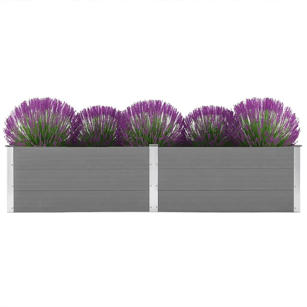 Letto Rialzato da Giardino 250x100x54 cm in WPC Grigio