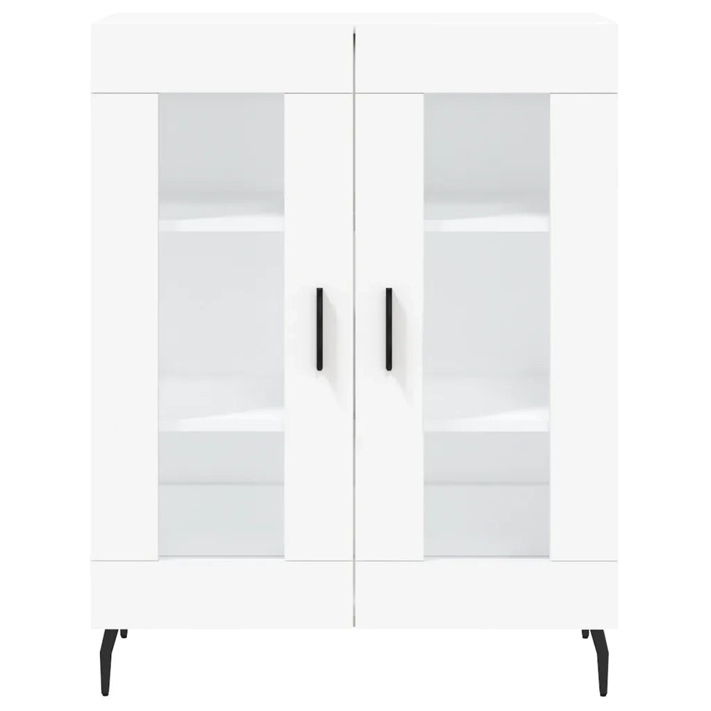 Credenza-Buffet-Armadio da cucina Bianca 69,5x34x180 cm in Legno Multistrato 271507