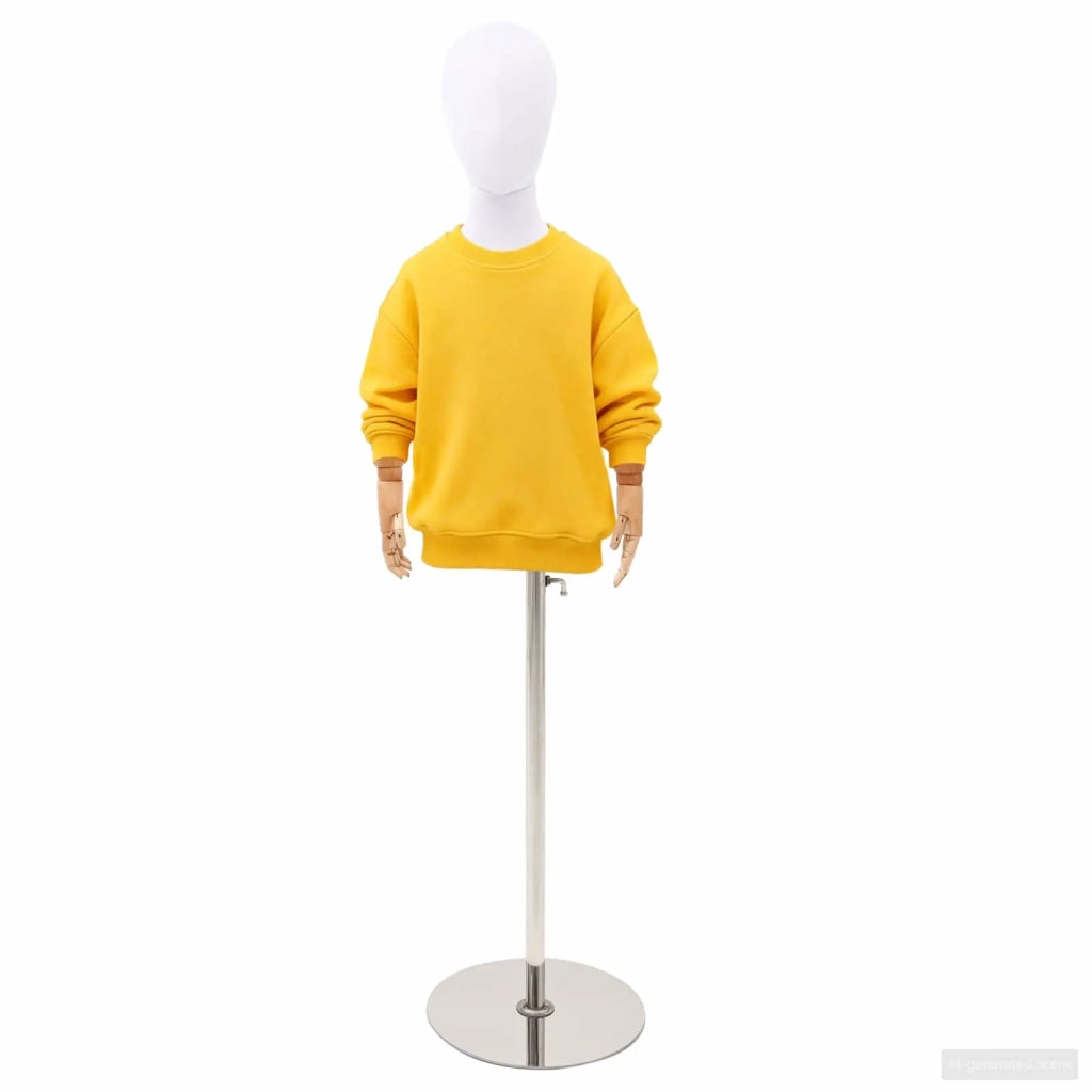 Manichino Regolabile 120-150 cm con Base Unisex PP Bianco 42041707