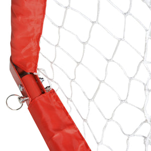 Set 2 Porte da Calcio Pieghevole da Esterno con 4 Picchetti 90x36x60 cm in Acciaio e Tetrolon Rosso