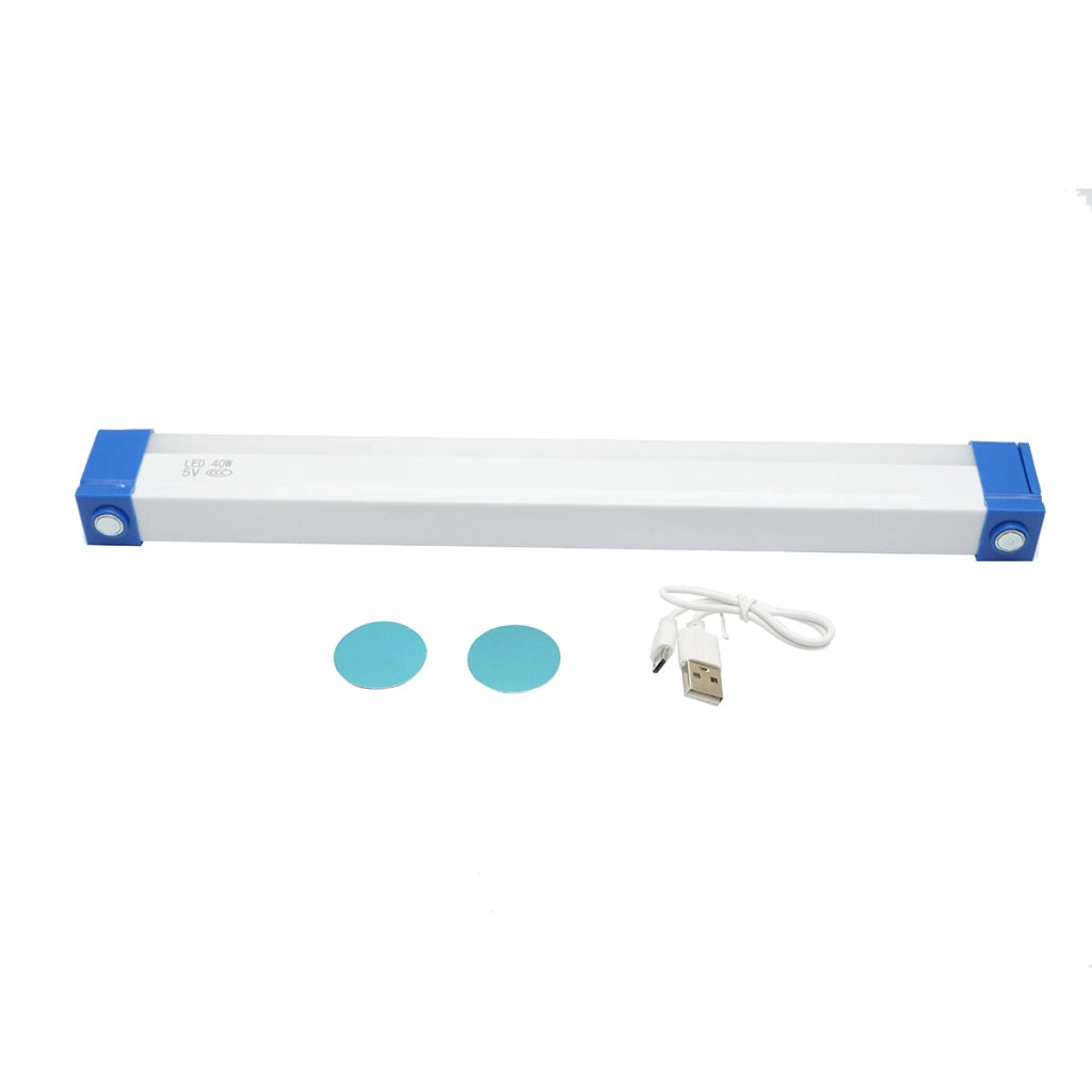 Lampada LED 40W, 6500K con impugnatura magnetica e batteria ricaricabile 2400mAh 320x23x38mm IP20
