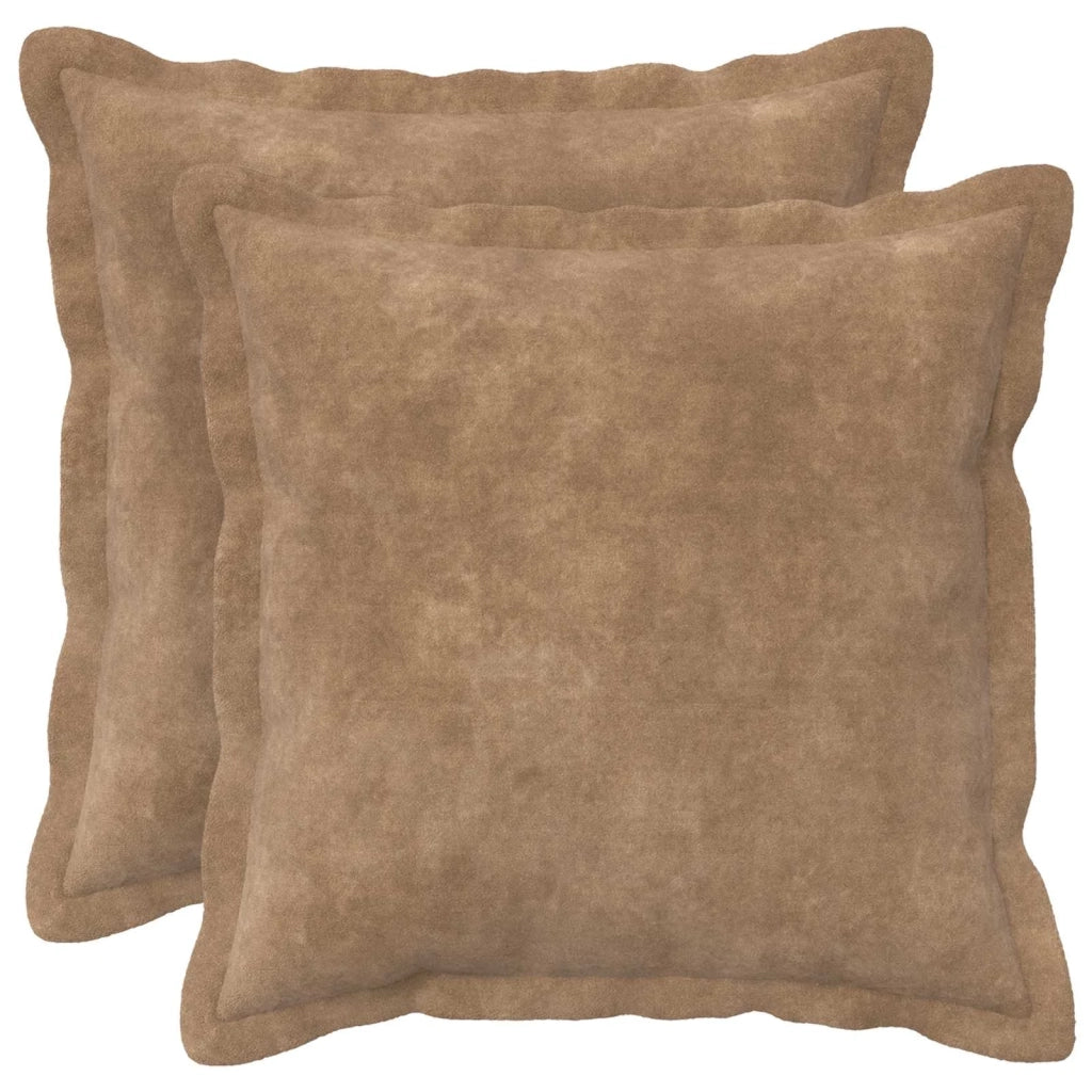 Cuscino con cuscino HOUTEN 2 pz Tortora Fleece in microfibra 934789