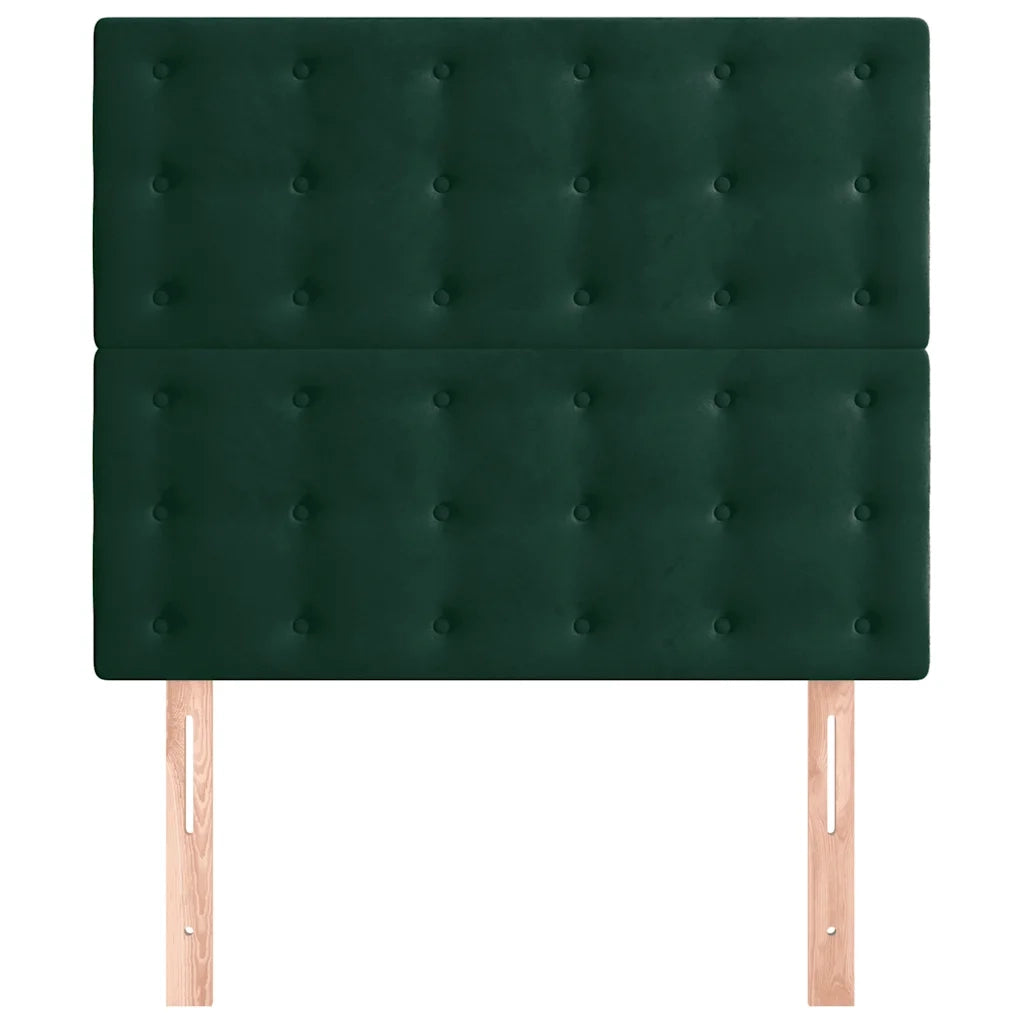 Testiera Verde Scuro 100x5x118/128 cm Velluto 3116811