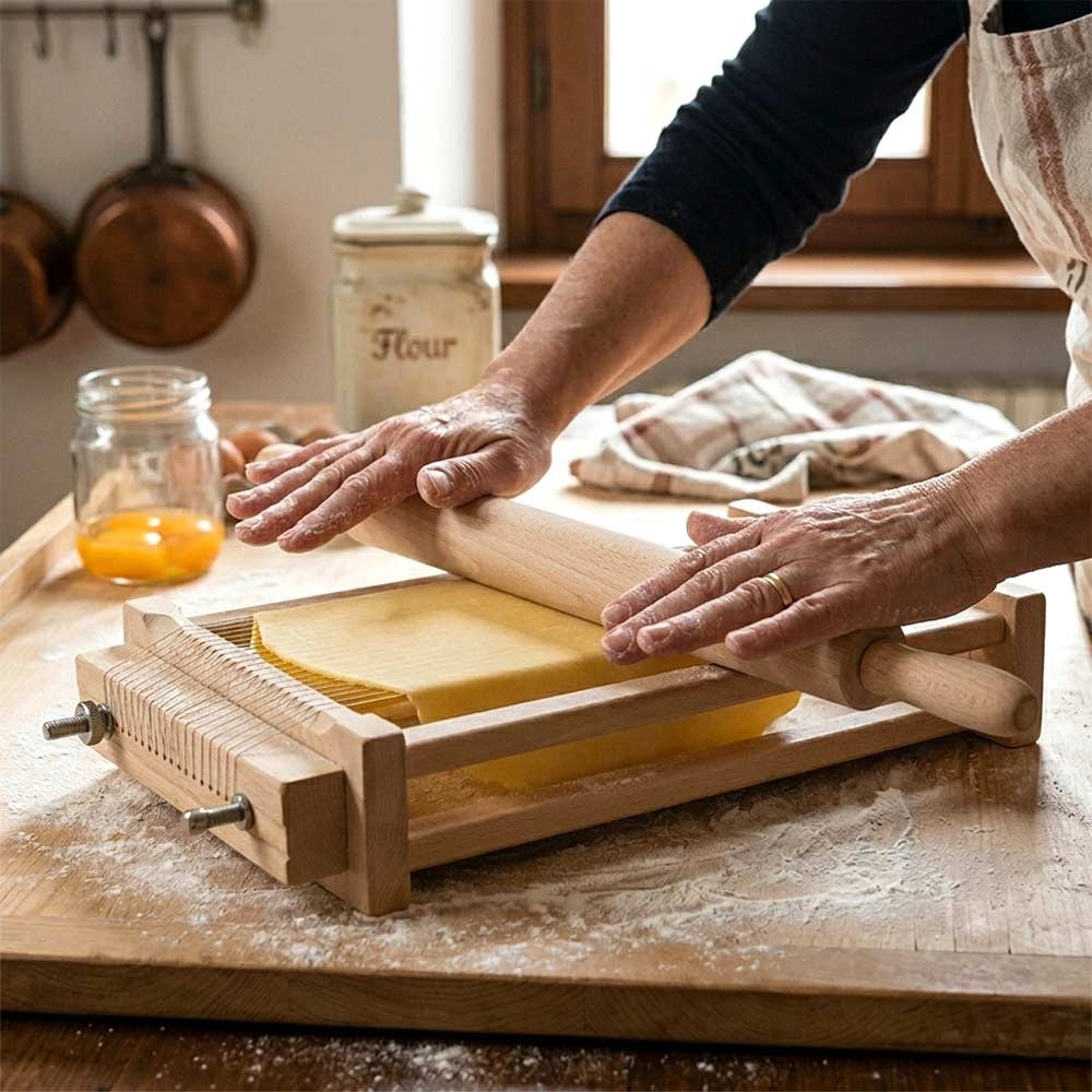 Chitarra Tagliapasta Telaio con Mattarello Girevole