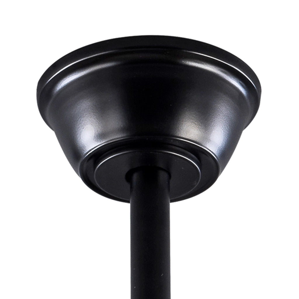 Ventilatore da soffitto con luce LED regolabile e telecomando in legno noce scuro e nero