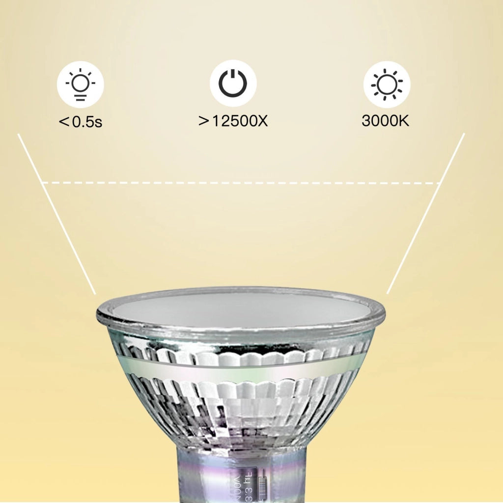 ZMH Lampadine Confezione da 10 Alogene LED GU10 Bianco Caldo 4W Lampada a Risparmio Energetico 3000K