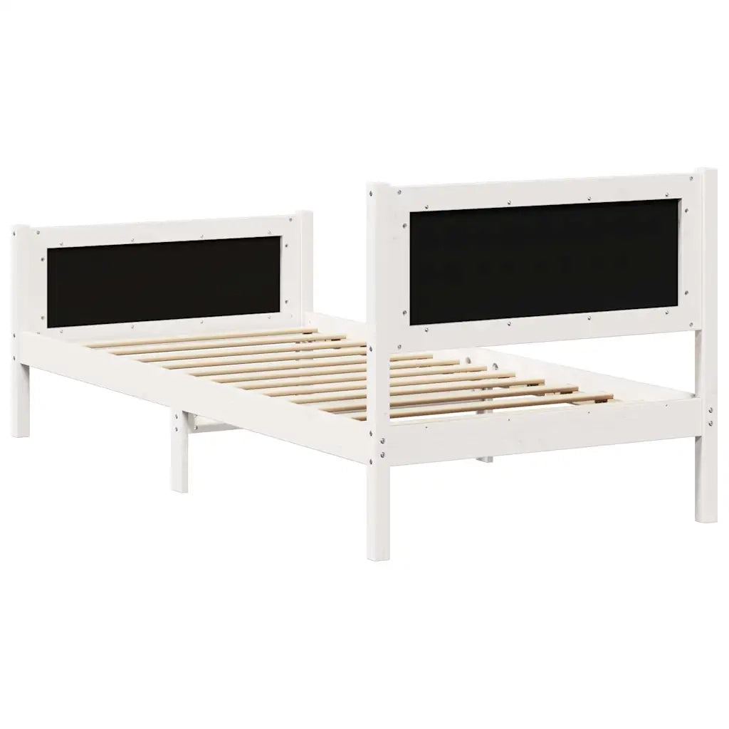 Struttura del letto Grigio chiaro 90 x 190 cm Pino massello 878438
