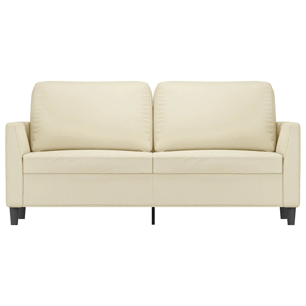 Divano a 2 Posti Crema 140 cm in Similpelle 359334