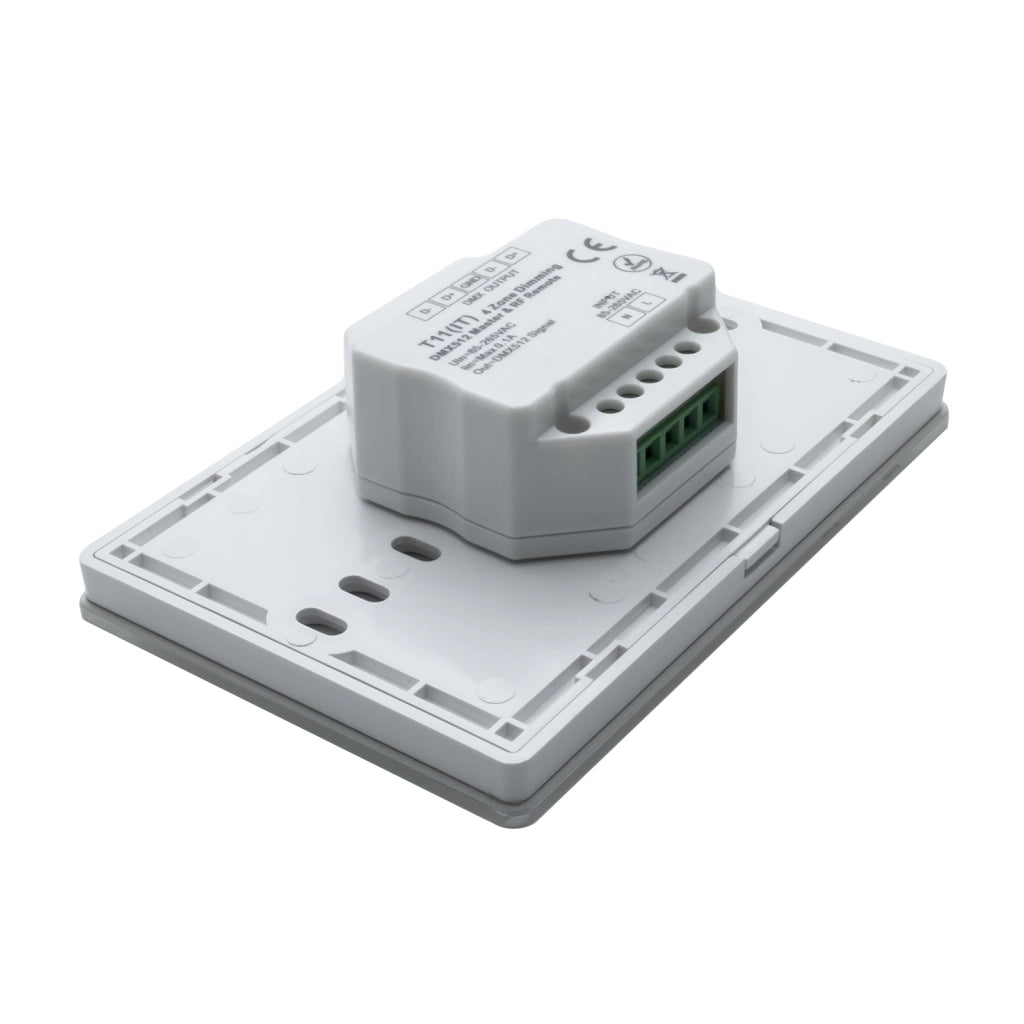 Pannello LED controller dimmer touch incasso muro scatola 503 4 zone DMX 512 RF