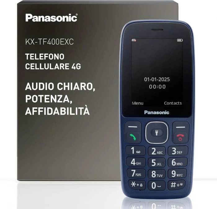 Telefono cellulare senior acustic 2,4mp3 reg 4g fotoc 0,3mp blu - KX-TF400EXC