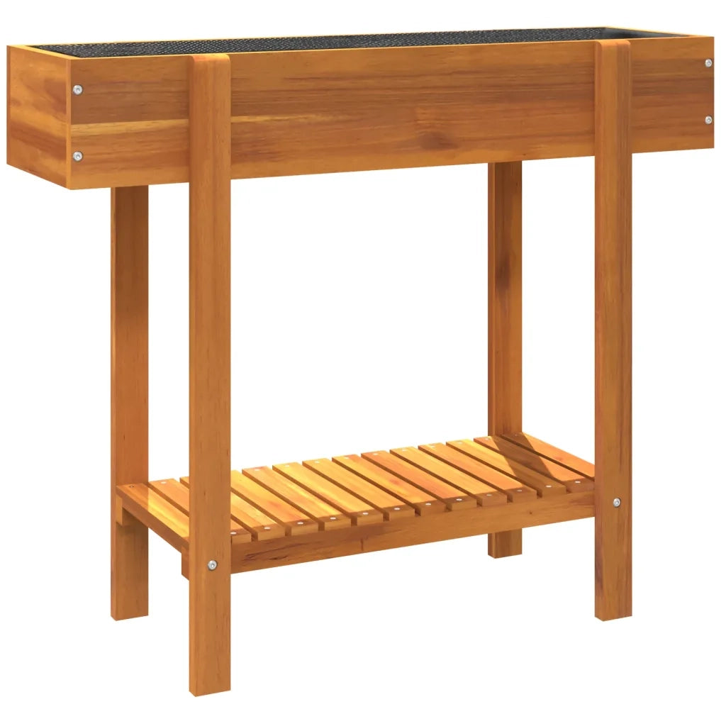 Fioriera | Cassetta per fiori | Vaso Rialzata da Giardino 90x30x75 cm Legno Massello Acacia