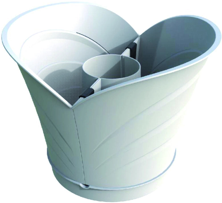 Bama VASO TULIPANO SET 2 VASI Col. Bianco cm. 34,5x19x30 h