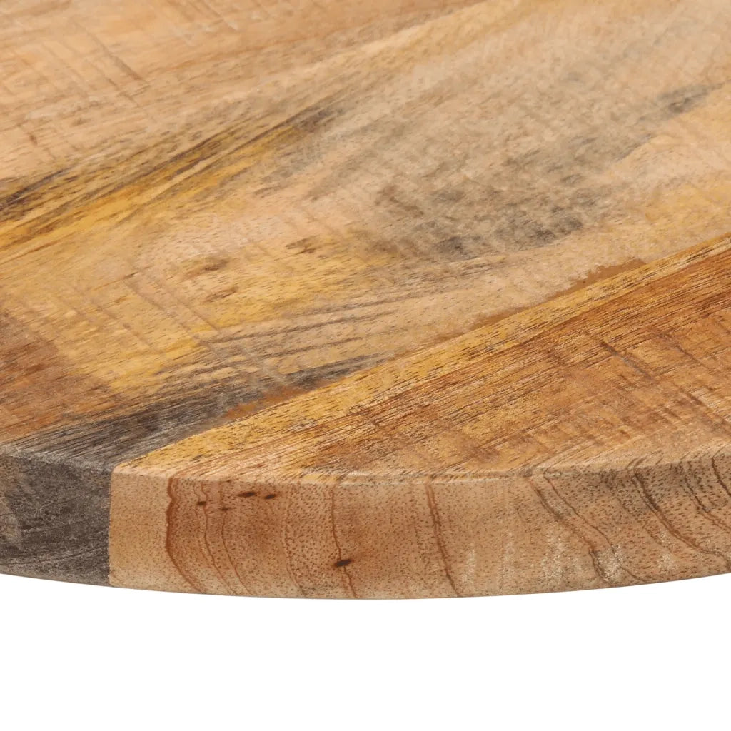 Piano per Tavolo Ã˜ 50x3,8cm Rotondo Legno Massello Grezzo Mango
