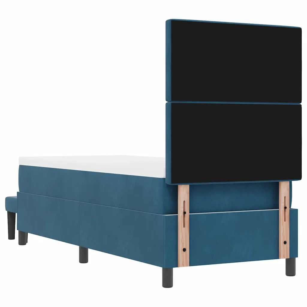 Letto a molle con cuscino Blu scuro 200 x 80 cm Velluto 3344412