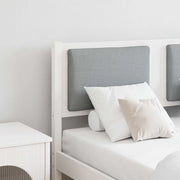 Testiera Altro Bianco 135 cm Legno di pino massello 878963
