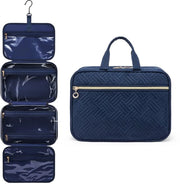 Borsa per bagno per donne LOVEVOOK borsa impermeabile per donne per appendere, borsa per bagno pieghevole, grande borsa cosmetica con ganci 360° rotativi