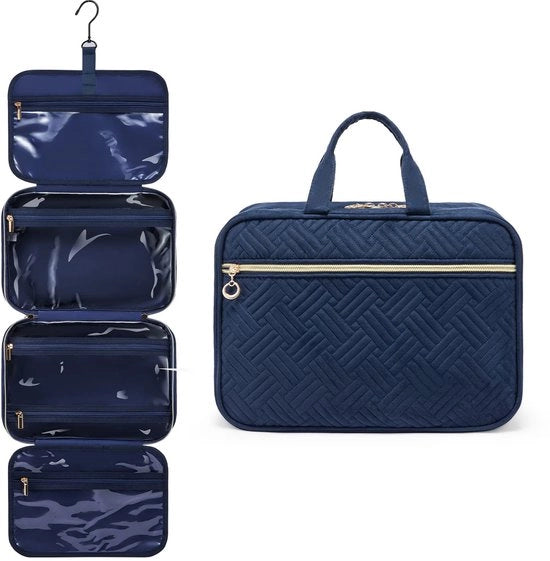 Borsa per bagno per donne LOVEVOOK borsa impermeabile per donne per appendere, borsa per bagno pieghevole, grande borsa cosmetica con ganci 360° rotativi