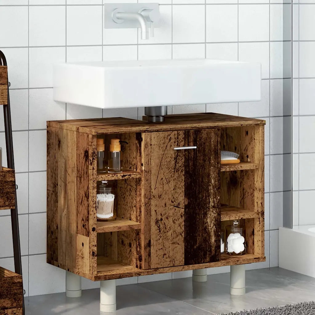 vidaXL Mobile da Bagno Legno Antico 60x32x53,5 cm in Legno Multistrato