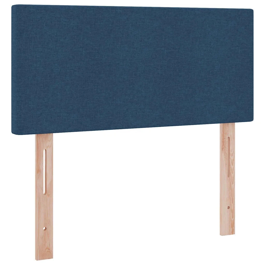 Letto con contenitore e materasso con testiera Blu 90 x 190 cm