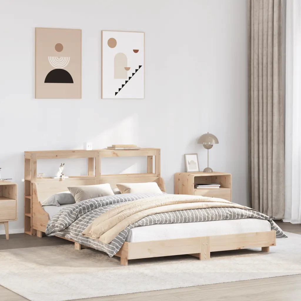 Letto senza Materasso 150x200 cm in Legno Massello di Pino 3306417