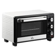 Fornetto Elettrico 16L Temperatura Regolabile e Timer, 3 Metodi di Cottura e Accessori, 1400W, Bianco