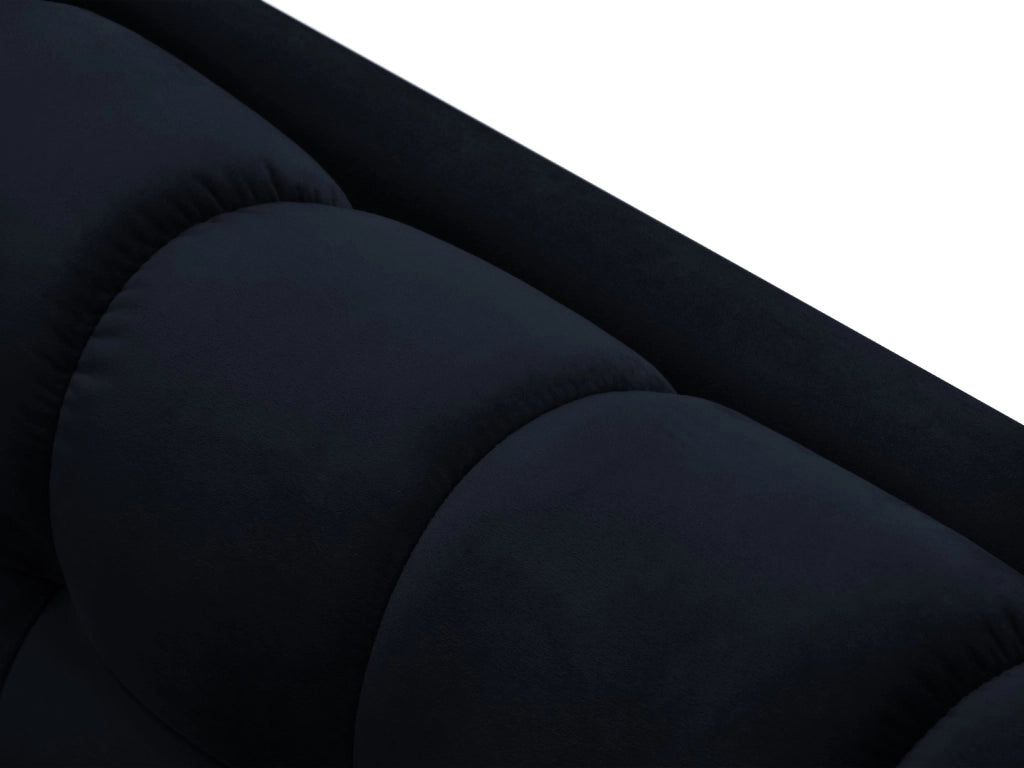 Cosmopolitan Design - Divano "Bali" 4 posti in velluto blu scuro 