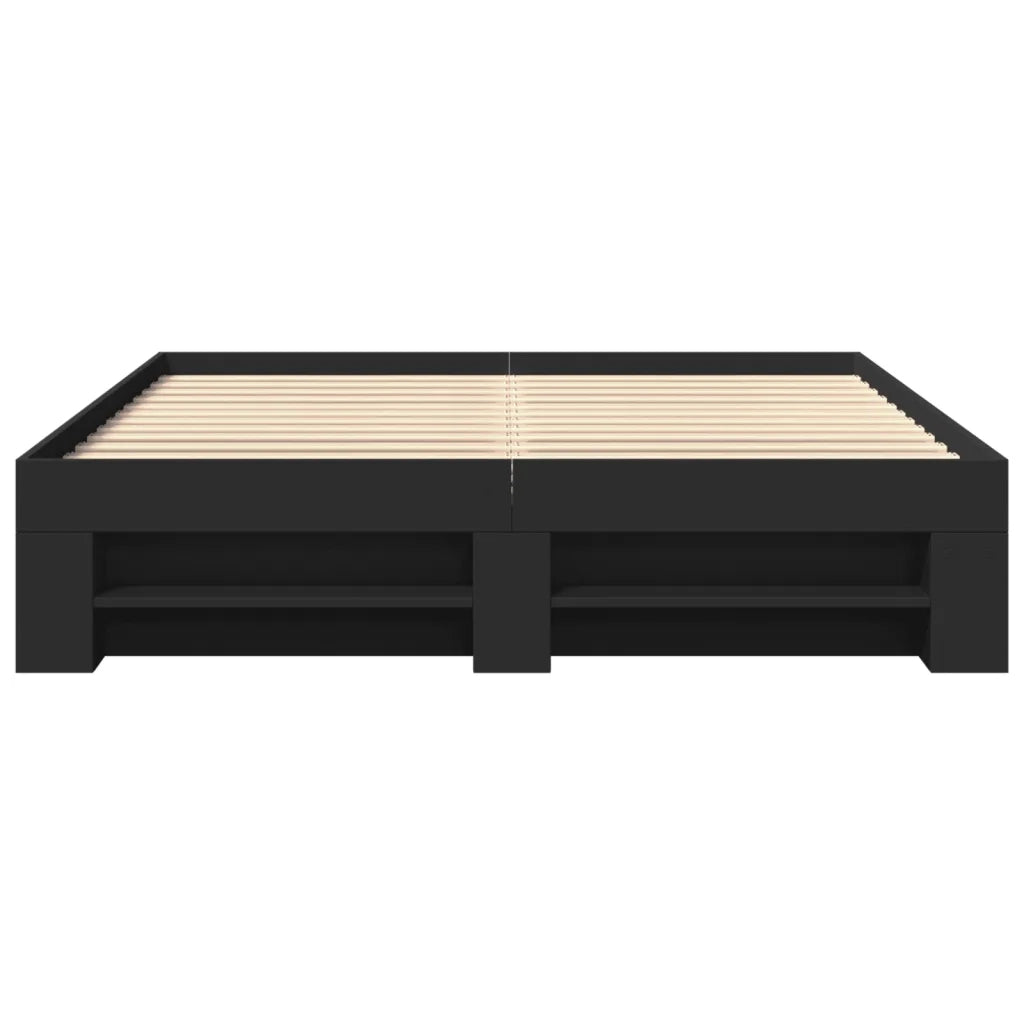vidaXL Giroletto Nero 150x200 cm in Legno Multistrato