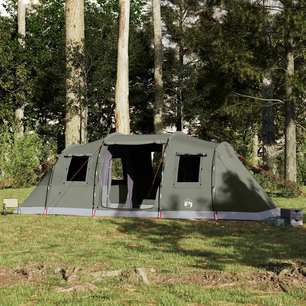 Tenda Familiare a Tunnel per 6 Persone Verde Oliva Impermeabile 4009419